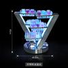 Soporte de copa de bala luminoso de acero inoxidable en forma de V para bar, KTV, discoteca, estante LED para cócteles, soporte para copas de vino extranjero, estante para vinos