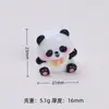 Acessórios de Artesanato DIY Desenho Animado de Panda Redondo 3D, Cola de Creme Resina Peças Pequenas Material Atacado