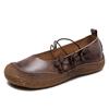 Shanghai Jie Shu 2024 primavera nueva banda elástica Lazy Slip-on retro clásico moda punta redonda boca baja zapatos de mujer