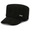 Gorra plana de invierno para hombres de mediana edad y ancianos, para papá y abuelo, a prueba de frío para exteriores, engrosada con forro polar para abrigar, gorra de algodón