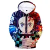 Desejo Transfronteiriço Anime Japonês Demon Slayer Moletom Estampado 3D Masculino Versão Solta Europeia e Americana Blusão Fabricante Atacado