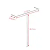 Acero Inoxidable Plata Cepillada Tienda de Ropa Colgante de Pared Colgante Lateral Estante para Ropa Colgador de Ropa en Forma de U Estante de Exhibición