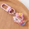 Acessórios de Resina Série Oceano Brilhante Desenho Animado Pingente Transparente Sereia Caranguejo Golfinho Estrela do Mar Chaveiro Bolsa