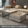 Mesa de Café Moderna Sencilla Mesa de Té Combinación Sencilla Cuadrada Plegable para el Hogar Sala de Estar Estilo Nuevo Tablero de Roca Celebridad de Internet Apartamento Pequeño