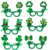 Stock Listo de Fábrica Transfronterizo Amazon Xiyin Temu St. Set de Gafas de Decoración para Fiesta Irlandesa del Día de San Patricio
