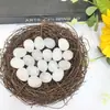 Cristal Natural Transfronterizo Mini 2cm Adornos de Huevo de Pájaro Ágata Jade Huevo de Mineral de Amoy Decoración de Huevo de Pascua