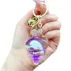 Llavero de Caracola Relleno de Aceite Lindo Llavero de Botella de Arena Líquida Colgante para Mochila Muñeco Máquina Regalo Pequeño para Estudiante Venta al por Mayor