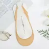 Calcetines de Nylon de Secado Rápido de Media Caña Tipo Náutico, Absorbentes de Sudor, Antideslizantes, Invisibles para Mujer (No se ven), Calcetines Cortos de Verano, Calcetines de Hilo de Hielo con Tira