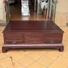 Mesa de centro grande em treliça de abacaxi de madeira maciça para apartamento pequeno mesa de centro retangular mesa de canto jacarandá todo jacarandá dourado mesa lateral de sofá