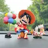Adorno de Consola Central de Coche Accesorios para Coche Anime One Piece Luffy Zoro Adorno para Coche Suministros de Decoración Interior