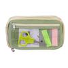 Estuche para lápices transparente multicapa color macaron para estudiante, alto valor de color, gran capacidad, estuche para papelería, ins, estuche para lápices japonés al por mayor