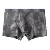 Roupa íntima masculina Huajielong de algodão estampada nova, cueca boxer masculina, respirável, shorts modernos, peça única dropshipping