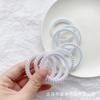 Anel de Cabelo Pulseira Elástico de Cabelo de Linha Telefônica Sereia Média e Fina Corda de Cabelo de Uso Duplo Corda de Cabelo com Luz Laser Elástico de Borracha à Prova d'Água