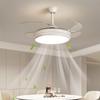 Ventilador de Teto Moderno Casual Luz Ventilador de Teto Invisível Luz Sala de Estar Sala de Jantar Quarto Ventilador Elétrico Lustre Luz de Teto LED Inteligente