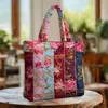 2026 Nueva Serie Floral Transfronteriza Estampado Digital Bolso Tote Acolchado de Hombro de Moda