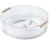 Caja de almacenamiento para cosméticos, estante giratorio, especiero de cocina, organizador de tocador, organizador de productos para el cuidado de la piel, estante redondo para tocador