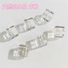 Accesorios de azúcar de cristal blanco, pulsera sencilla y combinable hecha a mano, con cuentas de cristal.