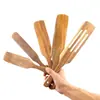 Espátula de madera de acacia con mango largo juego de cuatro piezas juego de cinco piezas espátula para salsas de madera de teca juego de espátulas para mezclar arena transfronterizo