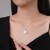 Colgante Brújula de Ocho Tesoros de Plata Pura 999 Nuevo Estilo Chino Collar de Plata para Hombres y Mujeres con Carácter de Bendición Colgante Redondo de Disco de Plata