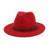 Sombreros de fieltro de ala ancha unisex para hombre y mujer, sombrero Panamá Trilby, sombrero de jazz