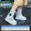 Cubrezapatos de Lluvia Impermeables para Niños, Estilo Largo, Lavables, Antideslizantes, Gruesos, Resistentes al Desgaste, Portátiles, Adecuados para Niños y Niñas, Hasta la Pantorrilla, para Estudiantes, Reutilizables
