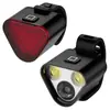 Luz LED para bicicleta para ciclismo al aire libre transfronterizo, recargable, luz trasera de advertencia superbrillante, juego de luces delantera y trasera para bicicleta de montaña