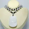 Colgante de Dragón de Vidrio Imitación Jade Collar Largo de Esmeralda Aventurina Collar del Año Zodiacal Cadena para Suéter Estilo Calcedonia