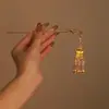 Popular Presilha de Cabelo Lanterna Brilhante Estilo Vintage, Presilha de Cabelo Lanterna de Palácio Retrô com Borla de Coelho, Acessório de Cabelo Hanfu Atacado
