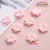 Flor de Resina Branca Pequena Rosa Acessórios Artesanal DIY Capa de Celular Estilo Antigo Acessórios de Cabelo Fazendo Materiais de Decoração