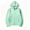 Comercio Exterior Europeo y Americano Unisex Suéter con Capucha Cardigan Color Sólido Holgado Ropa Deportiva Top Otoño e Invierno Camisa con Cremallera
