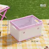 Caja de Almacenamiento Plegable Multifuncional Organizador para Coche Caja de Regalo Bolso Caja de Almacenamiento para Acampar al Aire Libre con Tapa