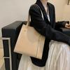 Transfronterizo 2024 Nuevo Estilo Moda Bolso de Mujer de Cuero Suave Combinable Bolso Tote Portátil de Gran Capacidad Retro para Viaje Diario Bolso de Hombro