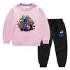 Ropa infantil transfronteriza nueva Otoño e Invierno 2023 suéter para niños pantalones traje de dos piezas de algodón para bebé manga larga de dibujos animados