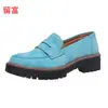 LiuFu En Stock Nuevo 2026 Verano Comercio Exterior Tallas Grandes Zapatos de Mujer Tacón Grueso Mocasines de Mujer
