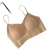 Sujetador sin tirantes de estilo francés de lujo ligero sin costuras con copas fijas, realza y soporta los pechos, anti-caída, sujetador transpirable de verano para mujer