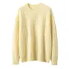 Suéter Grueso de Cachemira para Mujer, Cuello Redondo, Capa Base, Tejido Cálido, Holgado, Adelgazante, Elegante, Versátil, Camiseta Interior, Prendas de Punto