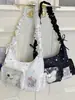 Bolsa Ita Estilo Japonés con Patrón de Estrellas para Mujer, Bolso de Hombro Transparente Patchwork de Gran Capacidad, Estilo Dulce para Niñas, Bolso Cruzado para Estudiantes de Secundaria