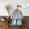 Conjunto de Otoño para Niña 2026 Nuevo Estilo Camiseta para Bebé Niña Pequeña Infantil Niño Pequeño Primavera y Otoño Conjunto de Dos Piezas a la Moda