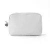 Bolsa de Maquillaje Seersucker, Bolsa de Almacenamiento Portátil Rayada, Neceser de Viaje, Bolso Cuadrado Pequeño con Elementos de Moda y Compartimentos de Rejilla