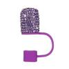 Capa de Palito para Garrafa de Água com Strass Transfronteiriça Tampa de Silicone para Canudo de 10mm Acessórios Reutilizáveis para Copos com Strass