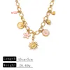 Collar Colgante de Joyería con Forma de Flor Corazón Estrella de Mar Transfronterizo Europeo y Americano Accesorios de Moda de Verano de Alta Gama de Lujo Ligero Nicho para Mujer