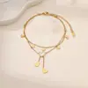 [Aço titânio corpo inteiro] 100 pulseiras Europa e Estados Unidos 18k não desbota feminino simples Joker ins joia de mão da moda personalizada