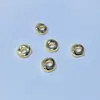 Superficie de Espejo de Retención de Color Fuerte Espaciador Ondulado Electrochapado al Vacío Anillo con Forma de Pan Irregular Cuentas Espaciadoras Oro de 14K