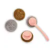 Esponja de Aço com Cabo de Plástico que Não Solta Fiapos, Escova para Panelas com Cabo, Cabeça Substituível, Não Machuca as Mãos, Bola/Escova de Limpeza para Animais