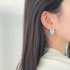 2023 nuevos aretes de amor de temperamento francés hechos a mano con esmalte de doble cara, aretes simples, aretes