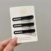 Elegante Pinza Metálica Negra para el Cabello para Mujer, Flequillo Lateral, Pinza de Pico de Pato, Cabello Roto Fijo Accesorios para el Cabello de la Frente Pinza para el Cabello