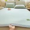 Cor Sólida Leve Luxo Feijão de Gelo Feijão Tapete Refrescante Conjunto de Três Peças Refrescante Dormir Nu Sanduíche Macio Tapete Refrescante Seda de Gelo Respirável Tapete de Ar Condicionado