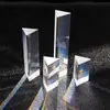 Prisma Óptico K9 Adorno de Vidrio de Cristal Transparente 15cm Enseñanza de Primaria Fotografía Tira Triangular de Foto Arcoíris