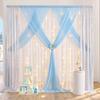Cortina de gasa de malla blanca exclusiva transfronteriza para fiesta de boda al aire libre, fondo de decoración de chifón, arco de boda de organza
