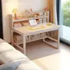 Escritorio Computadora de Escritorio para el Hogar Escritorio de Dormitorio Mesa de Estudio para Estudiantes Escritorio Sencillo para Escribir Escritorio con Estantería Integrada Escritorio Sencillo para Oficina